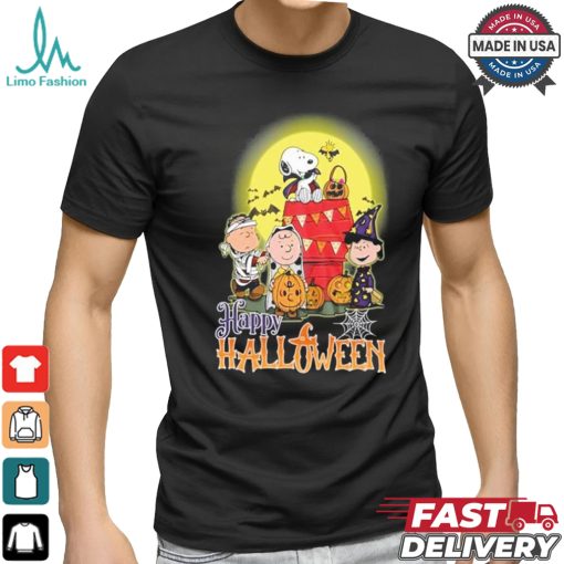 Design Snoopy With Charlie Brown And Friends Happy 2024 Halloween T Shirt