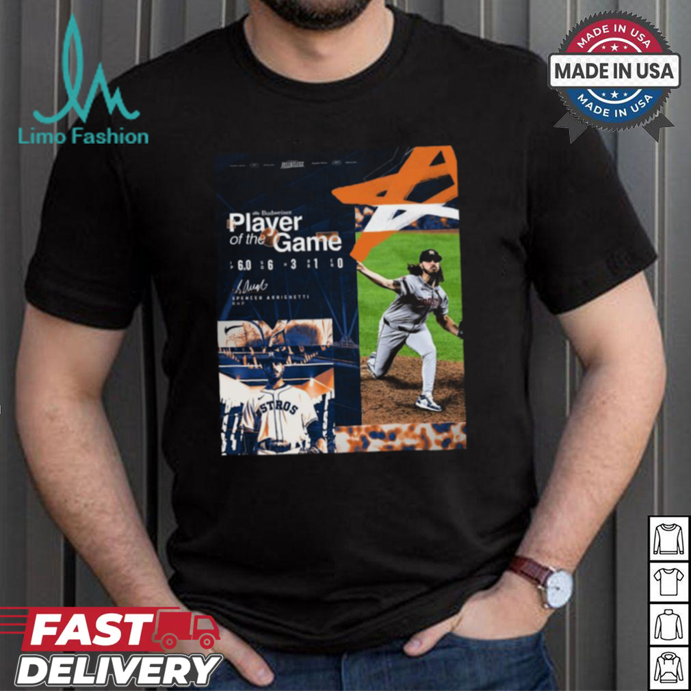 Design Spencer Arrighetti Houston Astros Player Of The Game RHP 2024 Signature shirt Design Spencer Arrighetti Houston Astros Player Of The Game RHP 2024 Signature shirt