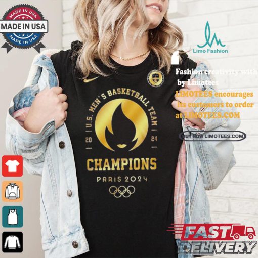Design USA Team Men’s Basketball Olympic Paris 2024 Gold Medal Shirt