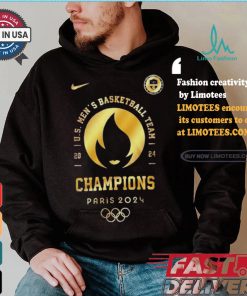 Design USA Team Men’s Basketball Olympic Paris 2024 Gold Medal Shirt