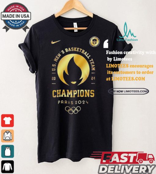 Design USA Team Men’s Basketball Olympic Paris 2024 Gold Medal Shirt