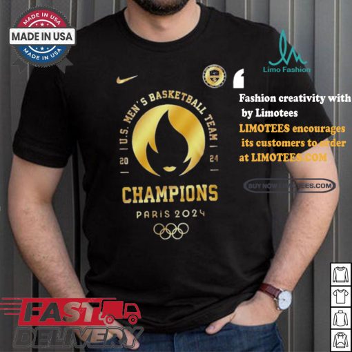 Design USA Team Men’s Basketball Olympic Paris 2024 Gold Medal Shirt