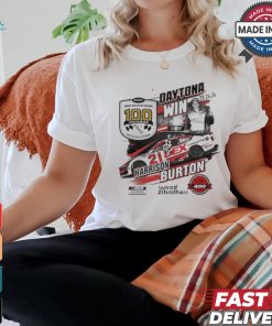 Designs Harrison Burton Checkered Flag Sports White 2024 Coke Zero Sugar 400 Race Winner T Shirt