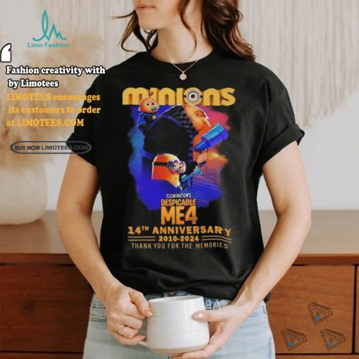 Despicable Me 4 Minions 14th Anniversary 2010 2024 Thank You For The Memories T shirt