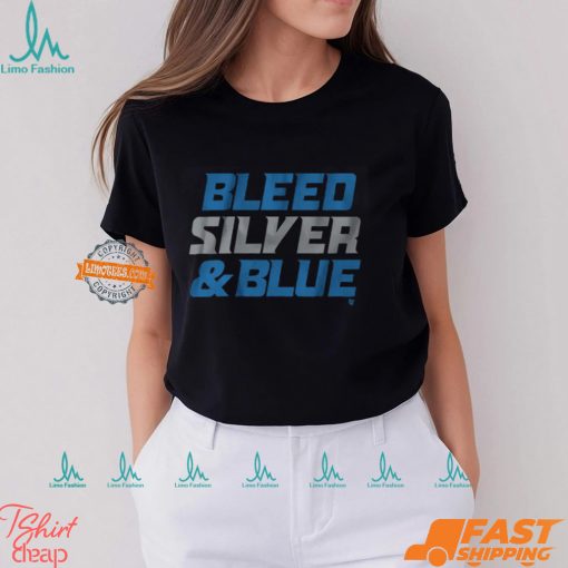 Detroit Football Bleed Silver & Blue Shirt