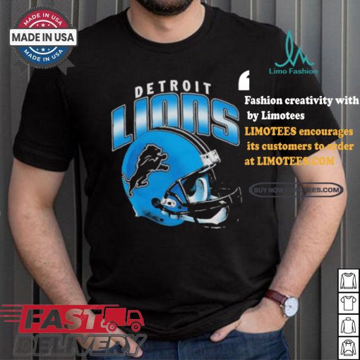 Detroit Lions Gradient Helmet T shirt