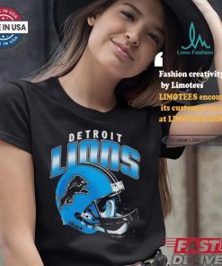 Detroit Lions Gradient Helmet T shirt