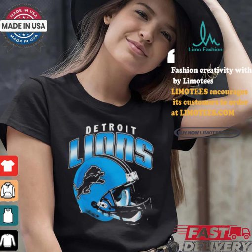 Detroit Lions Gradient Helmet T shirt