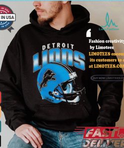 Detroit Lions Gradient Helmet T shirt