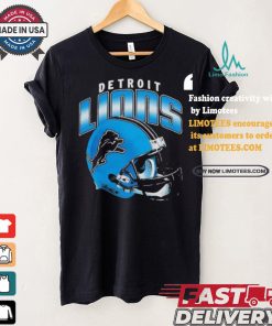 Detroit Lions Gradient Helmet T shirt