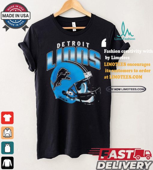 Detroit Lions Gradient Helmet T shirt