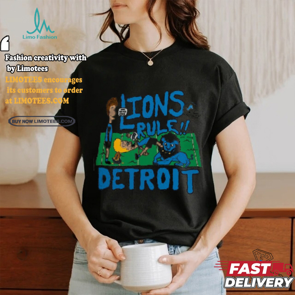 Detroit Lions NFL x Homage x Beavis and Butt Head Unisex Tri Blend T Shirt Detroit Lions NFL x Homage x Beavis and Butt Head Unisex Tri Blend T Shirt