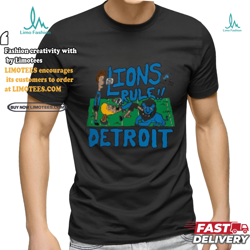 Detroit Lions NFL x Homage x Beavis and Butt Head Unisex Tri Blend T Shirt Detroit Lions NFL x Homage x Beavis and Butt Head Unisex Tri Blend T Shirt