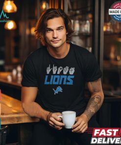 Detroit Lions The NFL ASL Collection by Love Sign American Sign Language T Shirt
