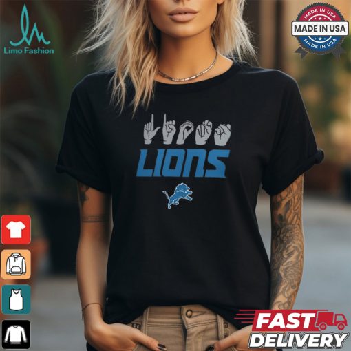 Detroit Lions The NFL ASL Collection by Love Sign American Sign Language T Shirt