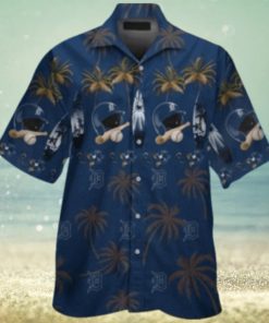 Detroit Tigers Midnight Palm Baseball Hawaiian Shirt