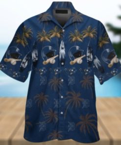 Detroit Tigers Midnight Palm Baseball Hawaiian Shirt