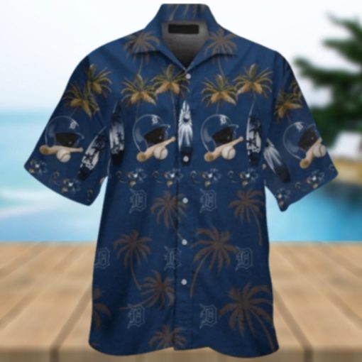 Detroit Tigers Midnight Palm Baseball Hawaiian Shirt