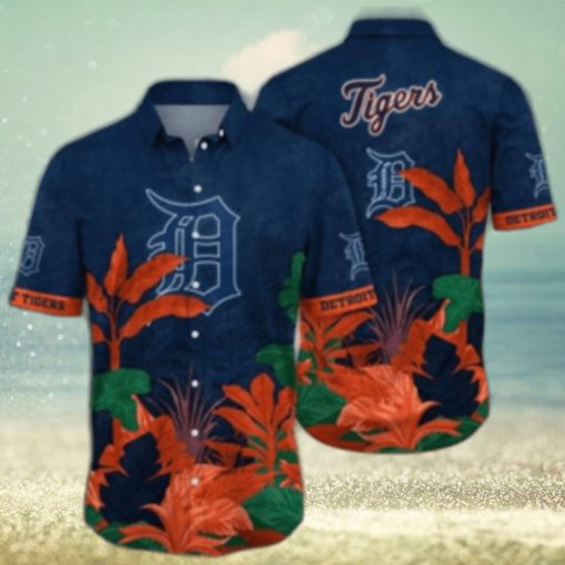 Detroit Tigers Midnight Tropics Aloha Shirt