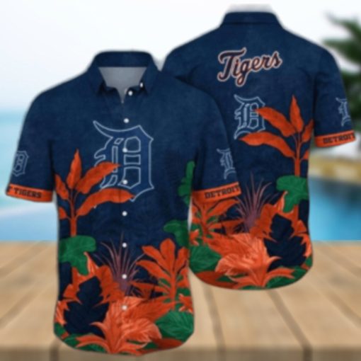 Detroit Tigers Midnight Tropics Aloha Shirt