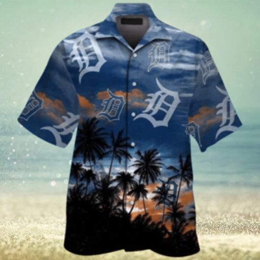 Detroit Tigers Palm Sunset Hawaiian Shirt