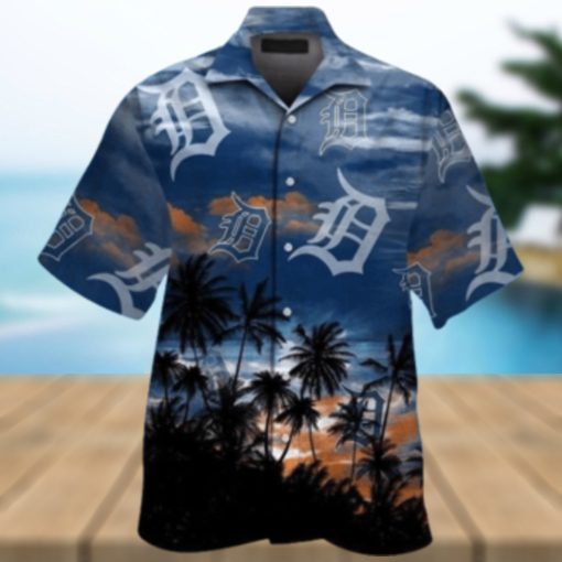 Detroit Tigers Palm Sunset Hawaiian Shirt