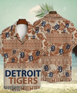 Detroit Tigers Traditional Brown Aloha Shirt