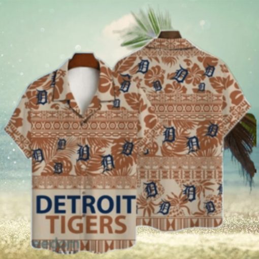 Detroit Tigers Traditional Brown Aloha Shirt