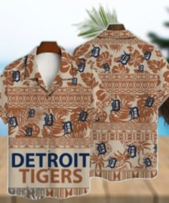 Detroit Tigers Traditional Brown Aloha Shirt