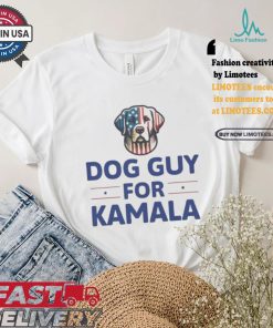 Dog Guy For Kamala Harris 2024 Vote Blue Kamala For President Patriotic Us Flag Dog T shirt