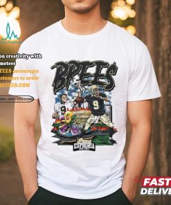 Drew Brees cool football design cartoon shirt