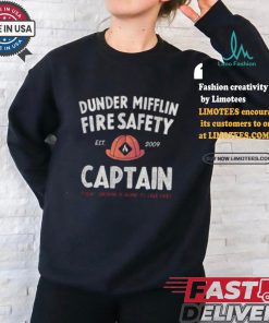 Dunder Mifflin Fire Safety Captain Est.2009 Shirt