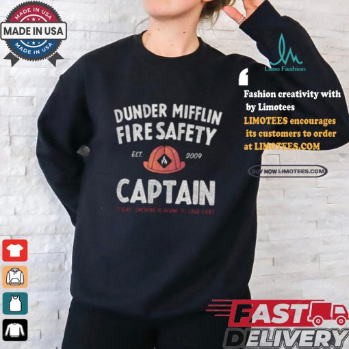 Dunder Mifflin Fire Safety Captain Est.2009 Shirt