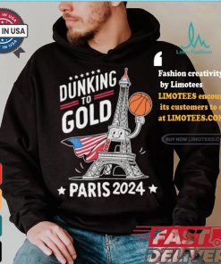 Dunking to gold team USA basketball Olympic Paris 2024 shirt