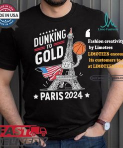 Dunking to gold team USA basketball Olympic Paris 2024 shirt