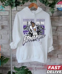 Dylan Edwards K State Wildcats Purple Football Caricature Short Sleeve Fashion Player T Shirt