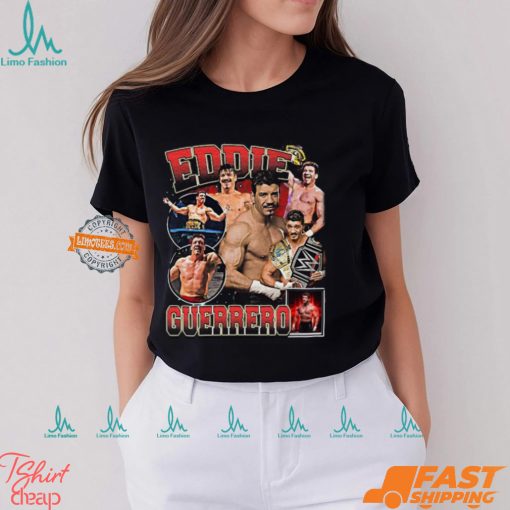 Eddie Guerrero Ultimate Collage Black T shirt