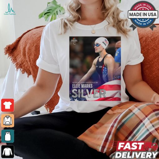 Ellie Marks Team USA Silver Medal Women’s 50m Freestyle S6 Paris Paralympics Poster t shirt
