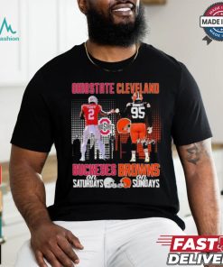 Emeka Egbuka Ohio State Buckeyes On Saturdays And Myles Garrett Cleveland Browns On Sundays Shirt