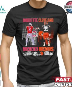 Emeka Egbuka Ohio State Buckeyes On Saturdays And Myles Garrett Cleveland Browns On Sundays Shirt