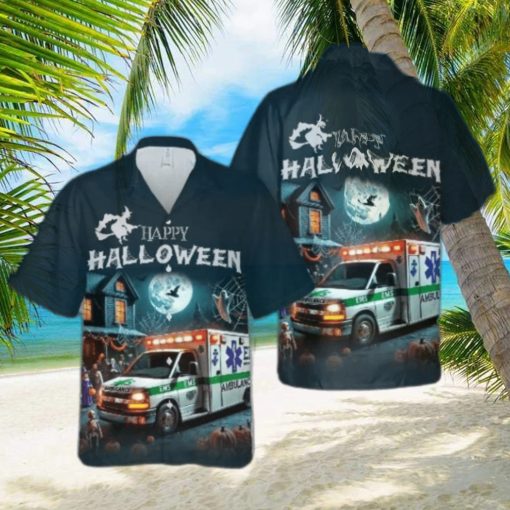 Ems Ambulance Halloween Hawaiian Shirt