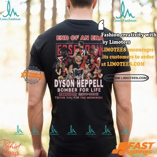 End Of An Era Dyson Heppell Bomber For Life Essedon 2011 2024 Thank You For The Memories T Shirt