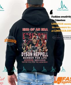 End Of An Era Dyson Heppell Bomber For Life Essedon 2011 2024 Thank You For The Memories T Shirt