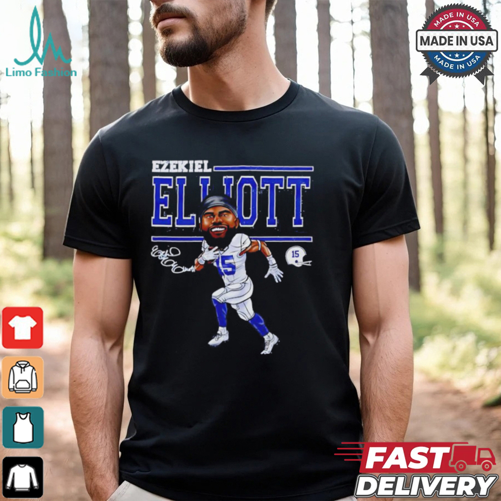 Ezekiel Elliott Dallas Cartoon Football Signature shirt Ezekiel Elliott Dallas Cartoon Football Signature shirt