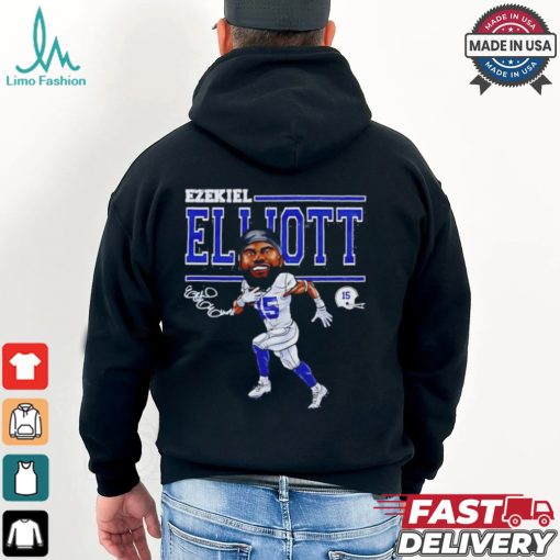 Ezekiel Elliott Dallas Cartoon Football Signature shirt