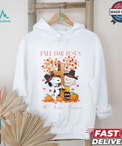 Fall For Jesus He Never Leaves Snoopy Character Halloween T Shirt