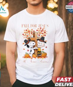 Fall For Jesus He Never Leaves Snoopy Character Halloween T Shirt