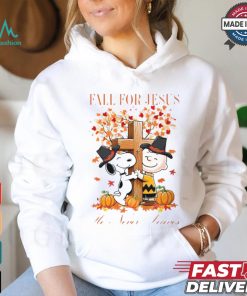 Fall For Jesus He Never Leaves Snoopy Character Halloween T Shirt