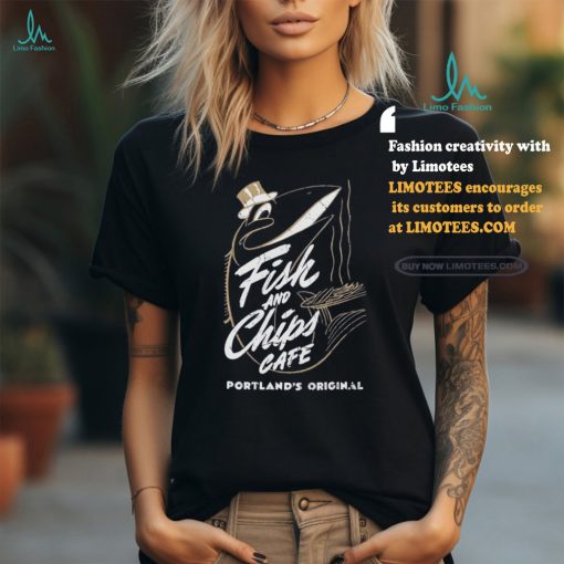 Fish & Chips Cafe Portland Unisex Retro T Shirt