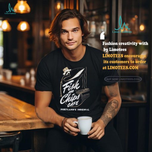 Fish & Chips Cafe Portland Unisex Retro T Shirt